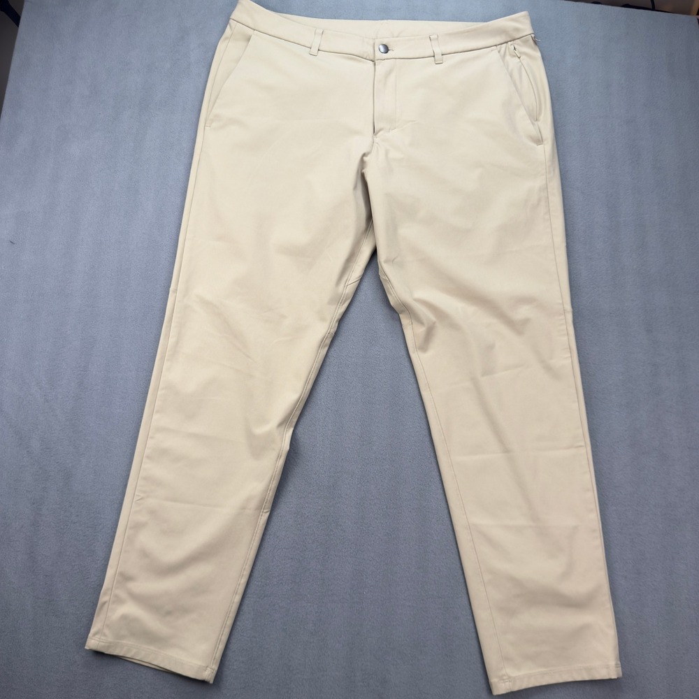 Lululemon Commission Pant Classic Warpstreme Tan Khaki Men 40 Chino Trousers